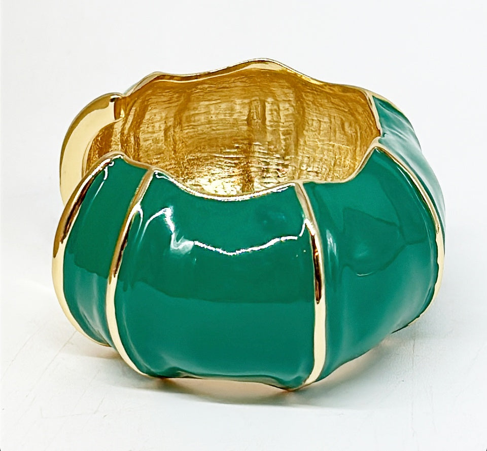 "The Lilly" Bamboo Cuff - Green