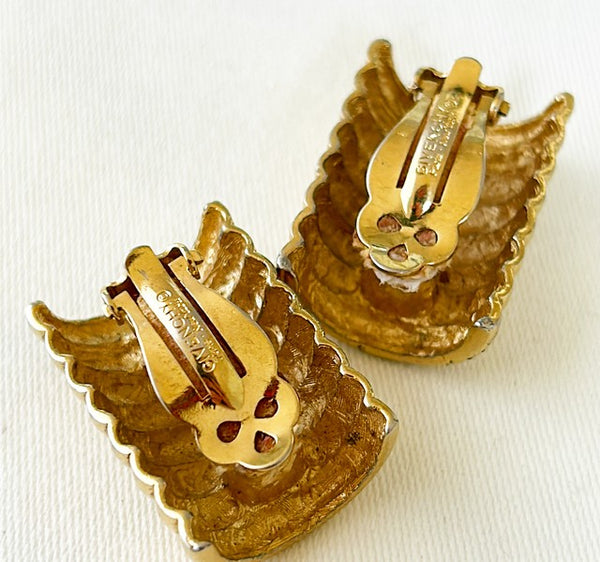 Vintage Givenchy signed 1980s clip earrings