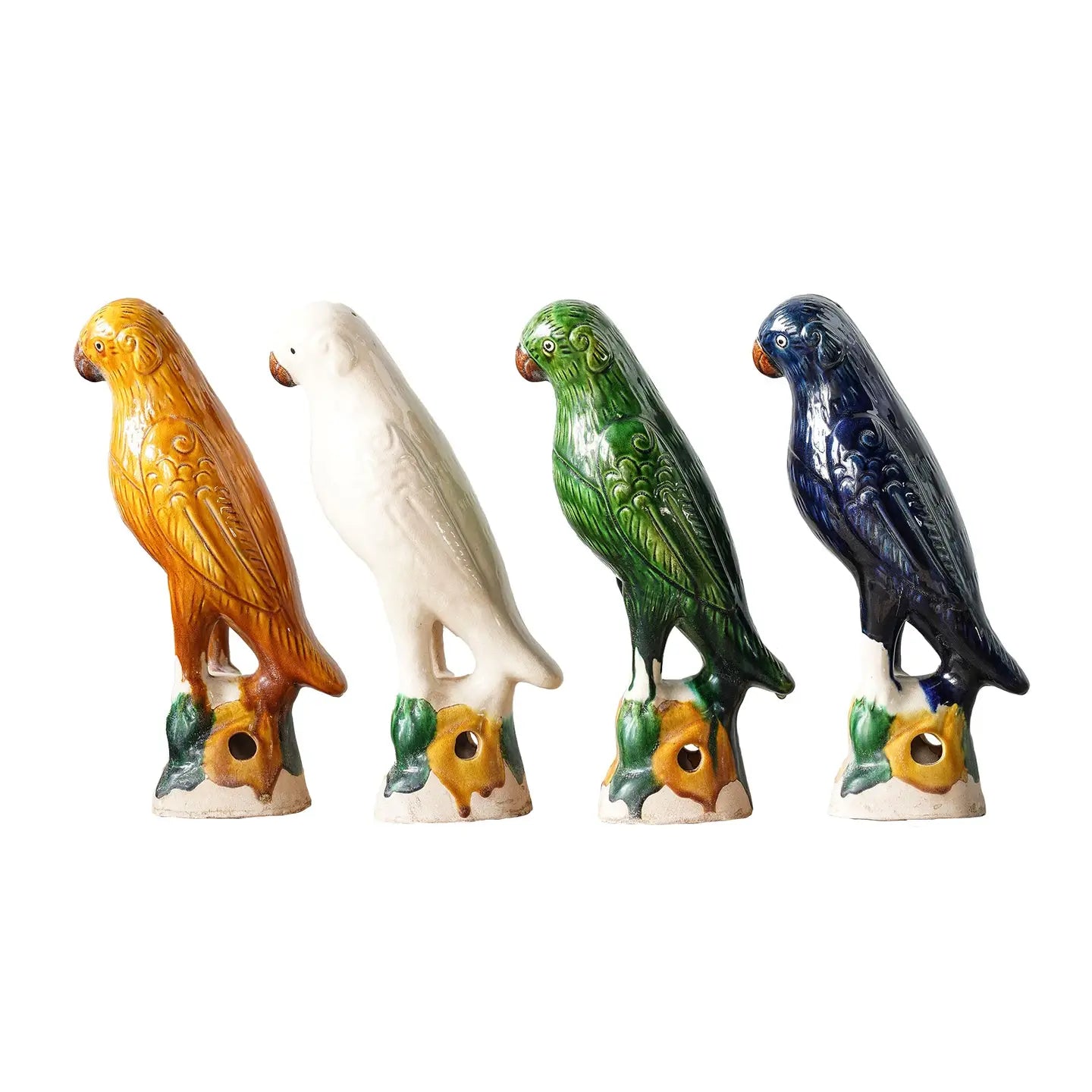 The colorfully glazed Hand-Painted Porcelain Bird