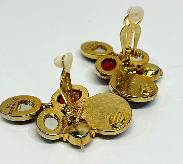 Vintage 90s designer clip on earrings