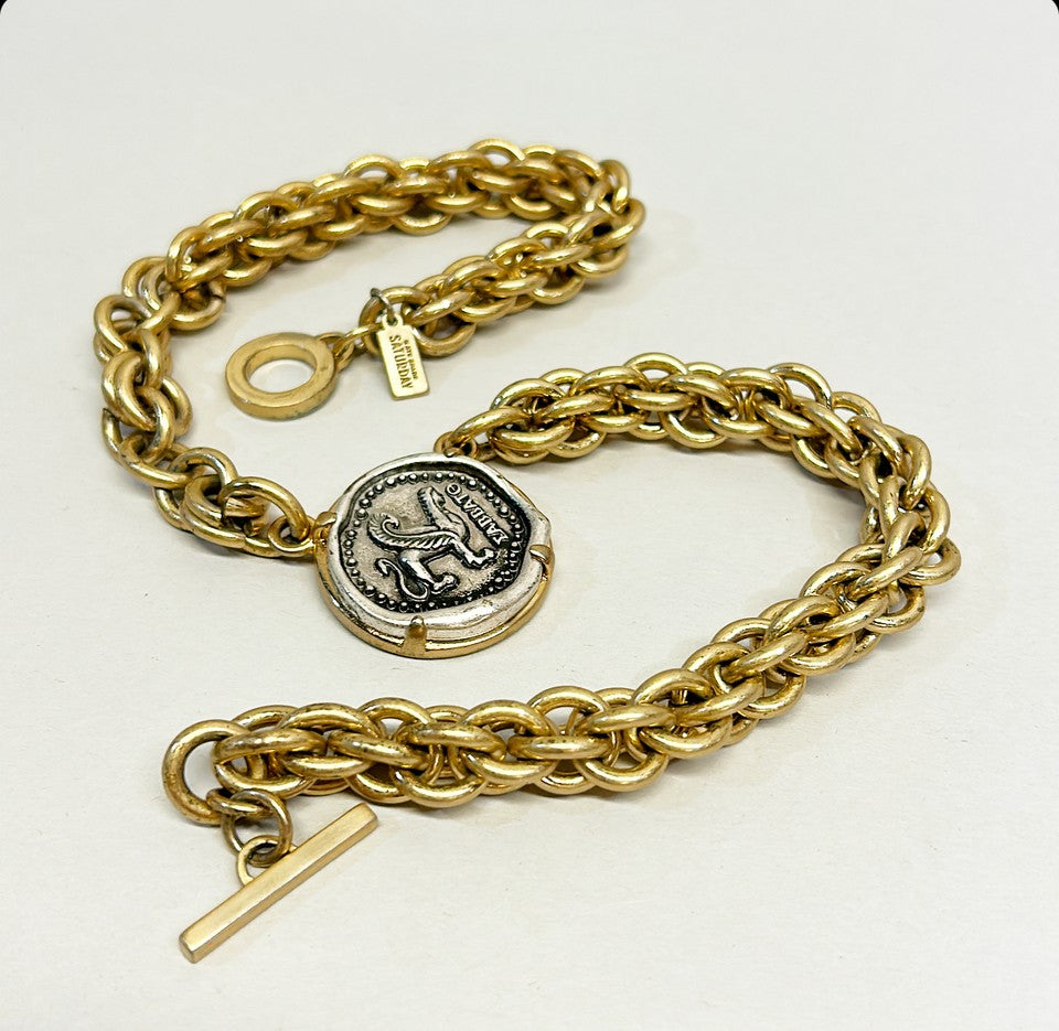Rare signed Kate Spade “Saturday” coin necklace.