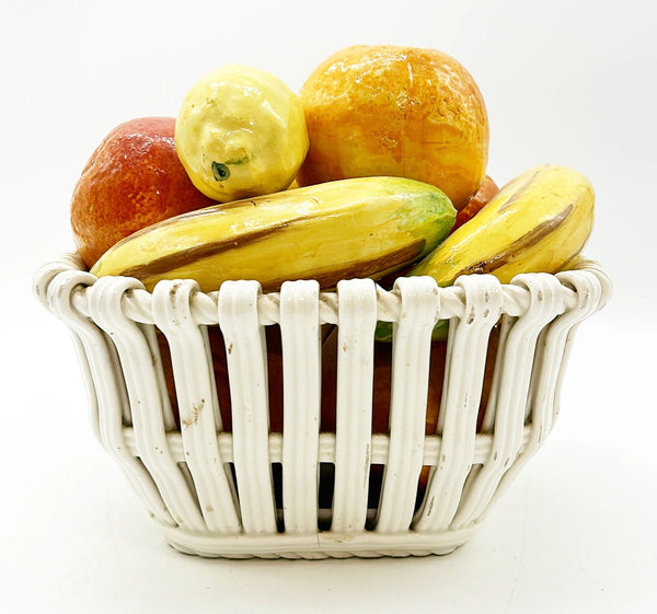 Mid century citrus &amp; bananas basket.