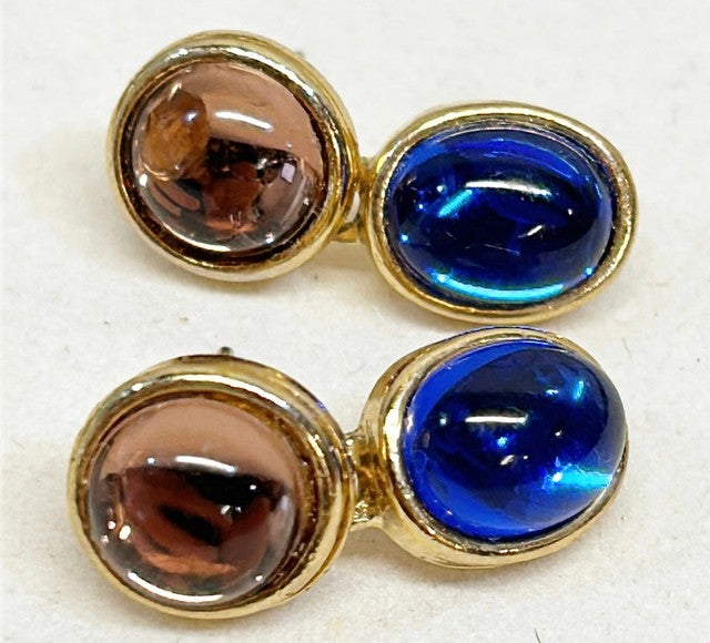 Vintage designer style pierced earrings