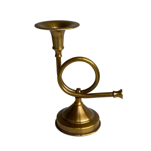 French horns candle holder - S/2