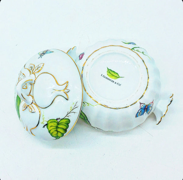 Beautiful Porcelain Box w/ Floral Motif