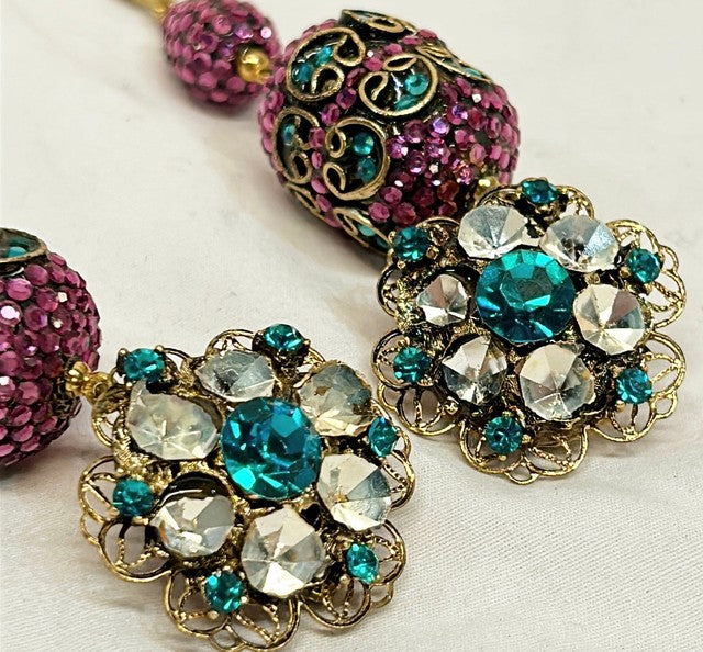 Vintage designer clip-on statement style earrings