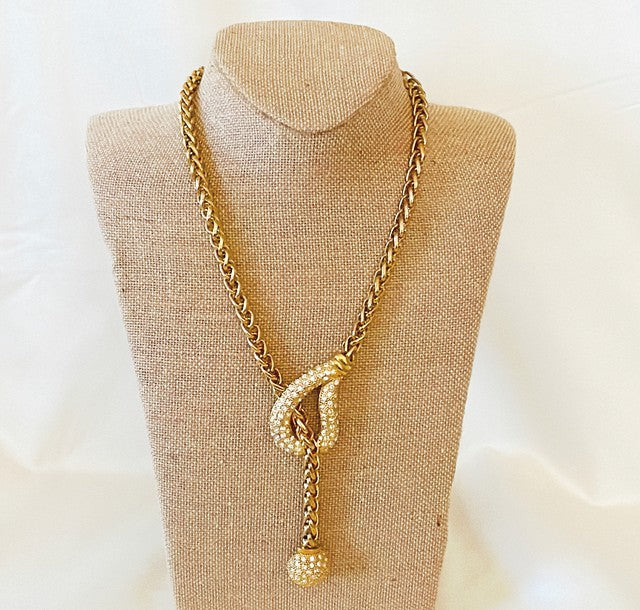 Vintage statement hood link necklace