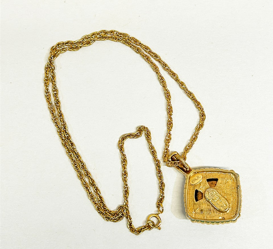 Vintage signed KJL pendant necklace.