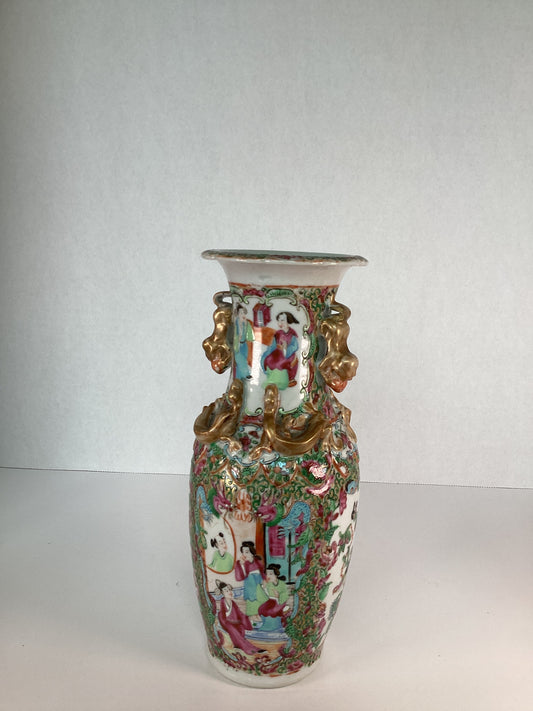 Gale - Rose Medallion Vase - Antique