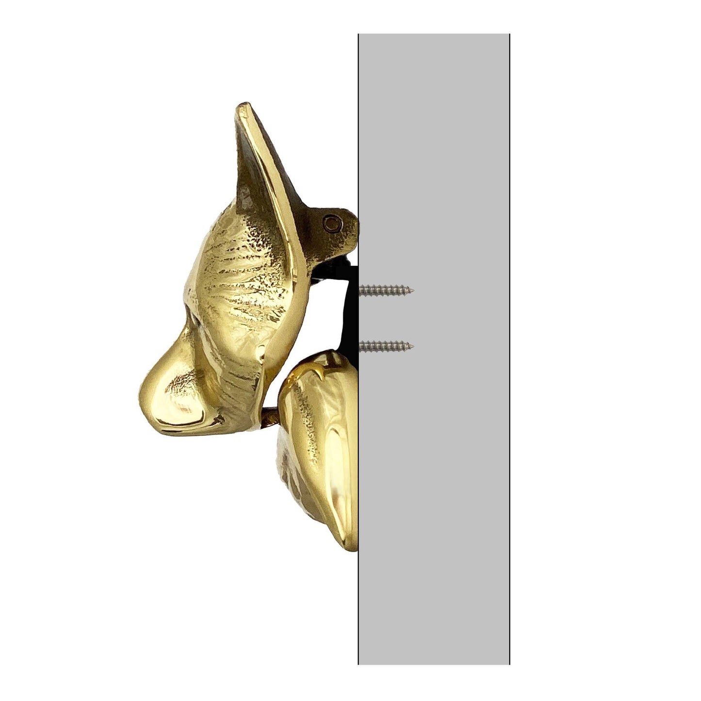 Fox Door Knocker: 3.75H x 4.5W / Brass