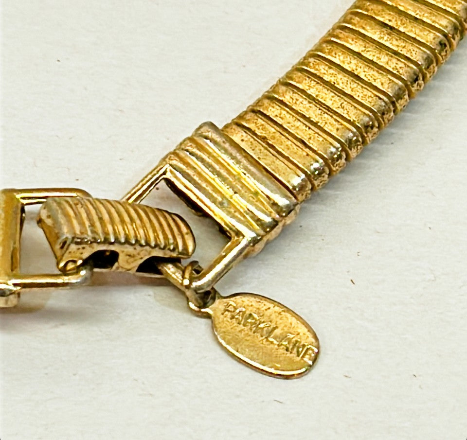 1970’s Park Lane signed omega style collar necklace