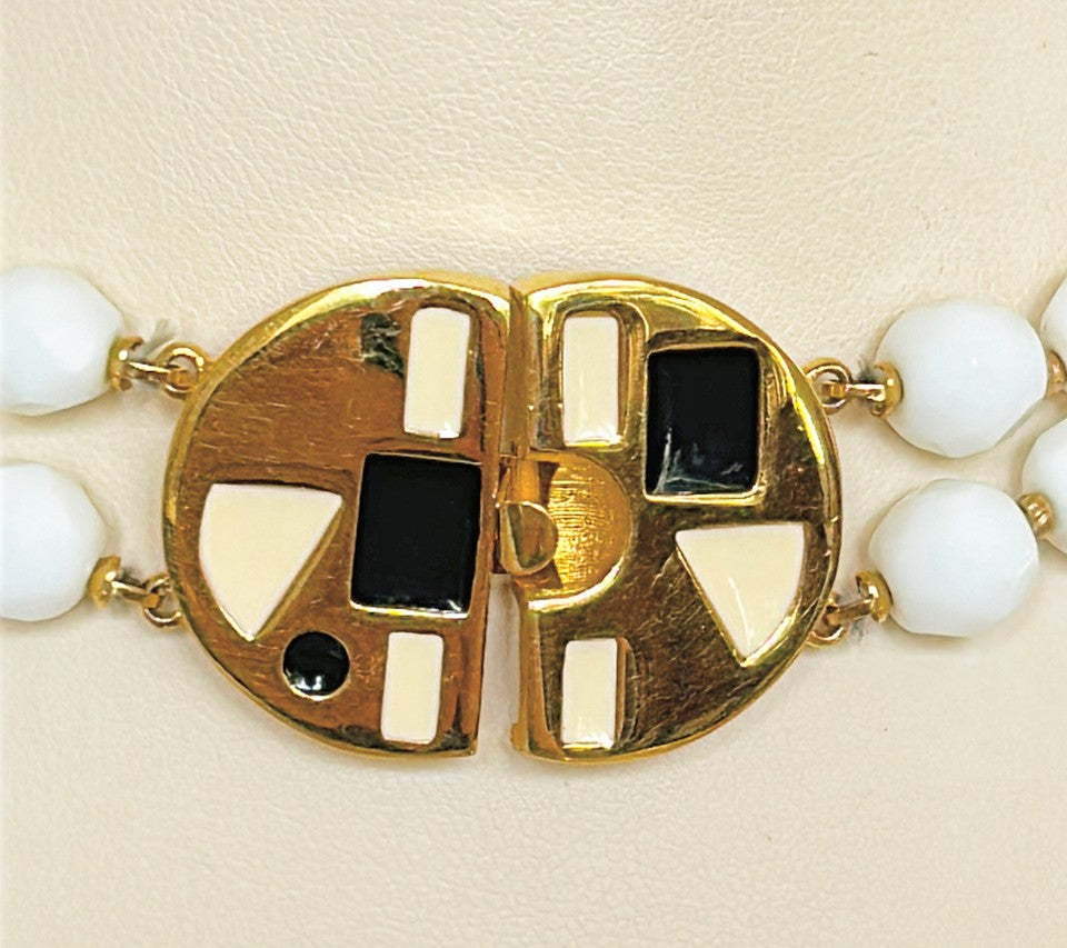 Rare 1980 stamped GIVENCHY designer runway style collar necklace.
