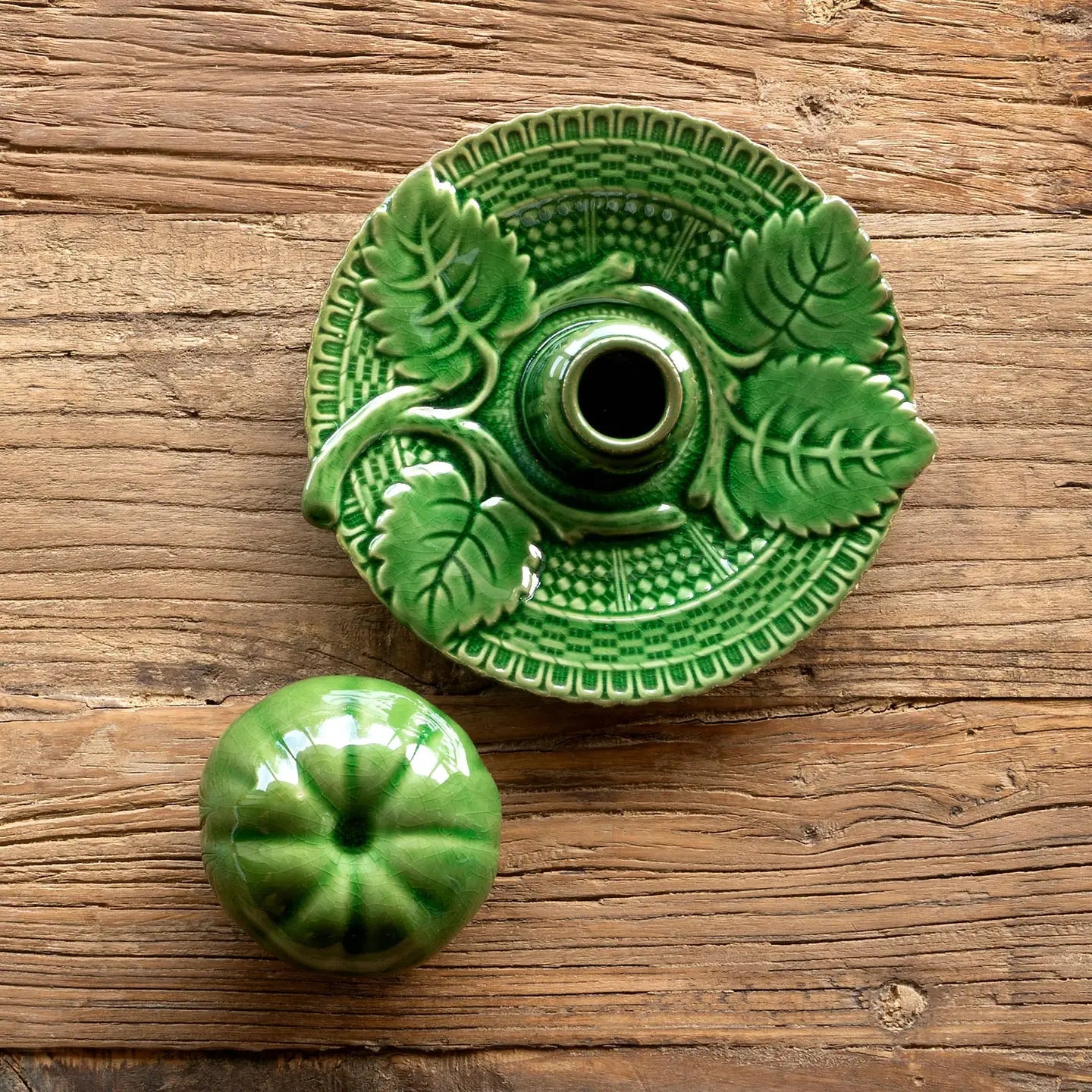 Green Glazed Toothpick Holder