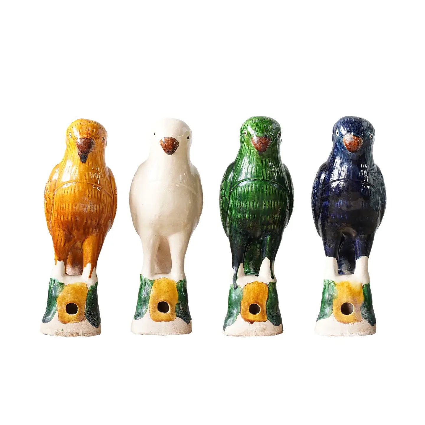 The colorfully glazed Hand-Painted Porcelain Bird