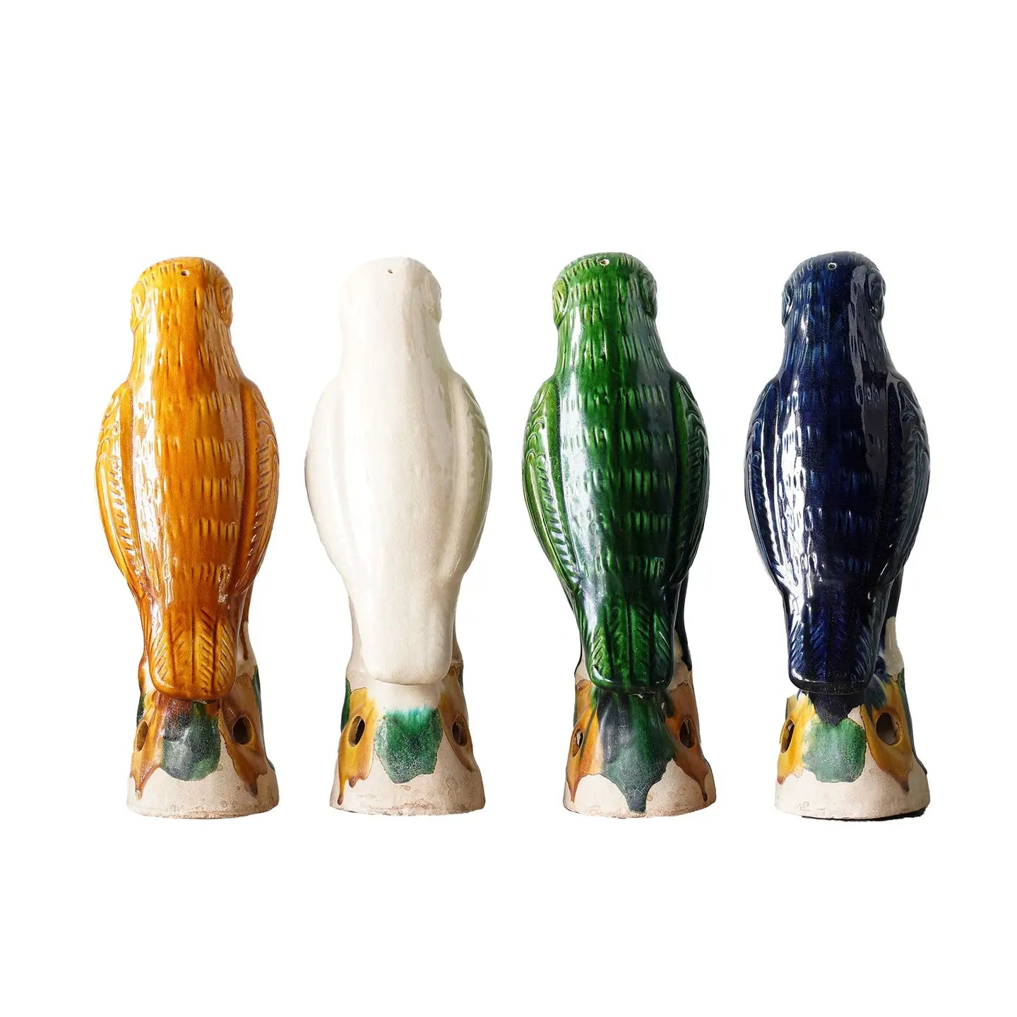 The colorfully glazed Hand-Painted Porcelain Bird