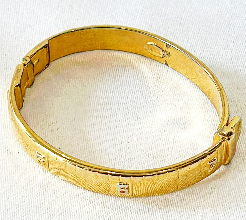 Rare signed Kenneth Jay Lane hinged bangle bracelet