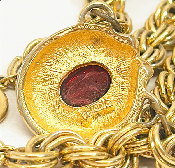 Rare signed FENDI vintage couture style necklace.