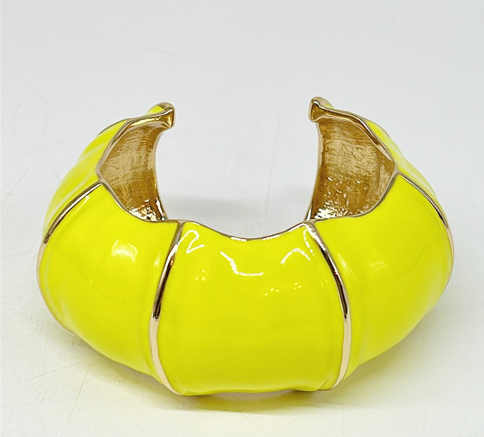 "The Lilly" Bamboo Cuff - Yellow