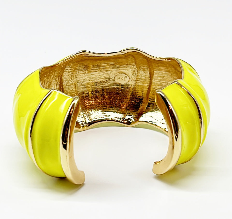 "The Lilly" Bamboo Cuff - Yellow