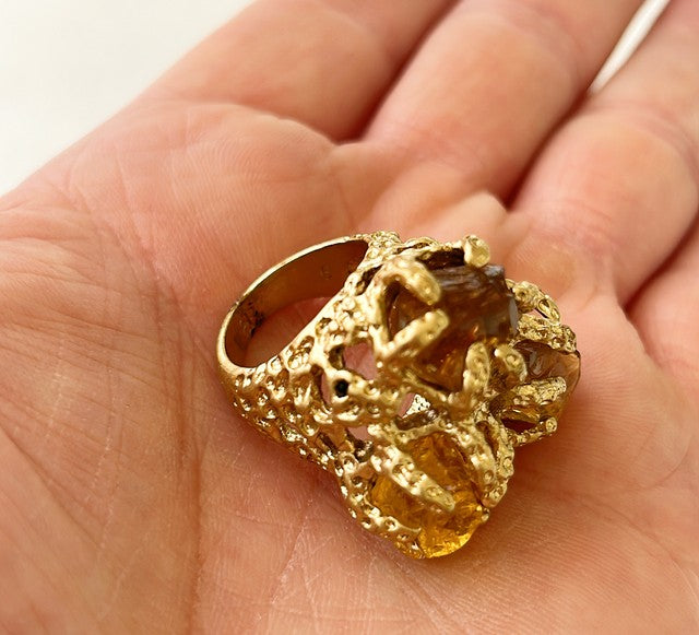 Extra large statement cocktail ring.