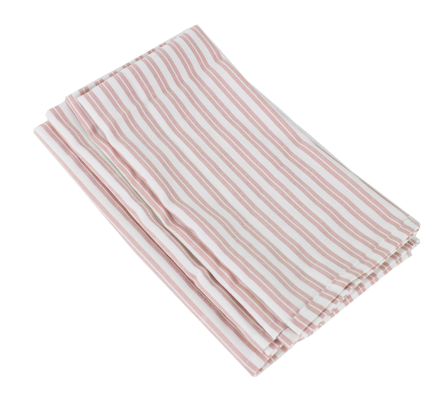 Pink Classic Striped Cloth Napkins, Set of 4