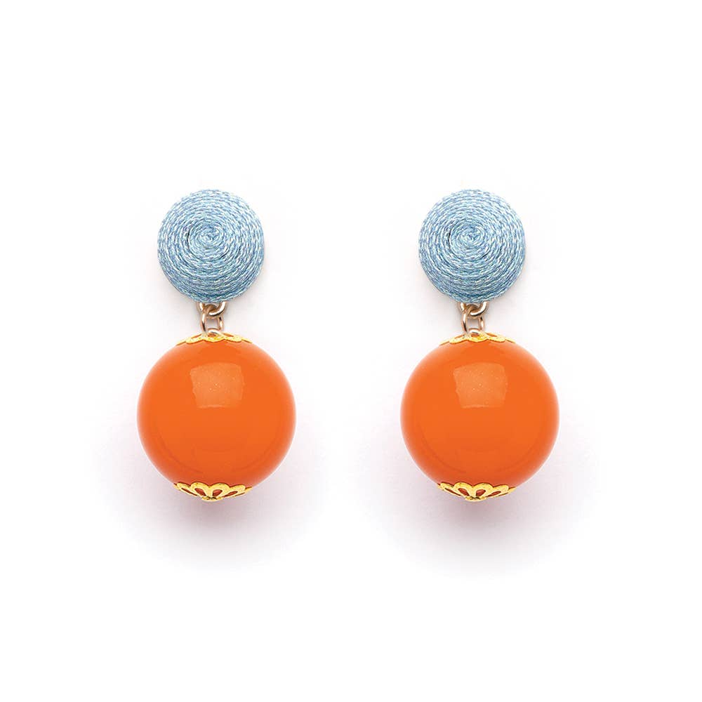 Thread Orange Candy Earring: Ice Blue