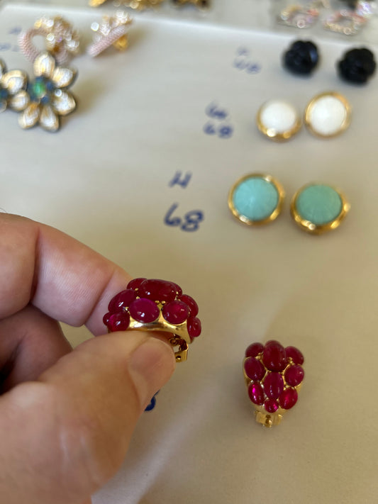Sneak Peek - I - Pinkish Rasberry Earrings