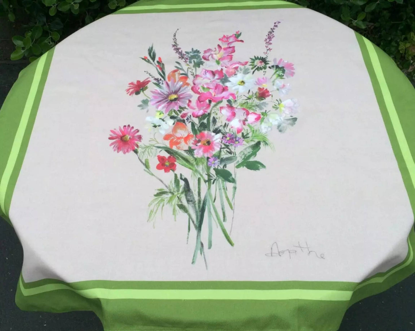 French Tablecloth Fleur le Bouquet or Fleur in Vase: Bouquet