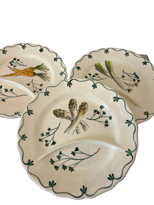 Set of 7 Vintage Root Plates