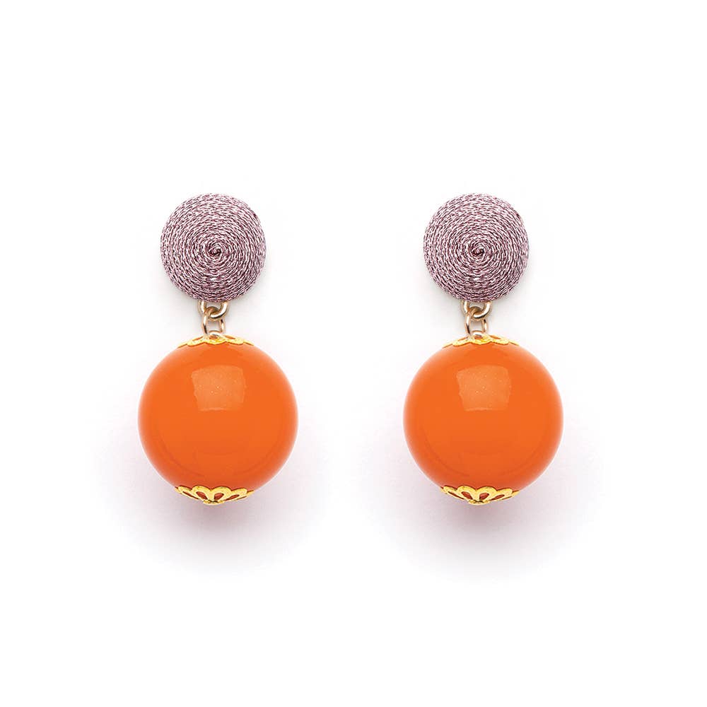 Thread Orange Candy Earring: Ice Blue