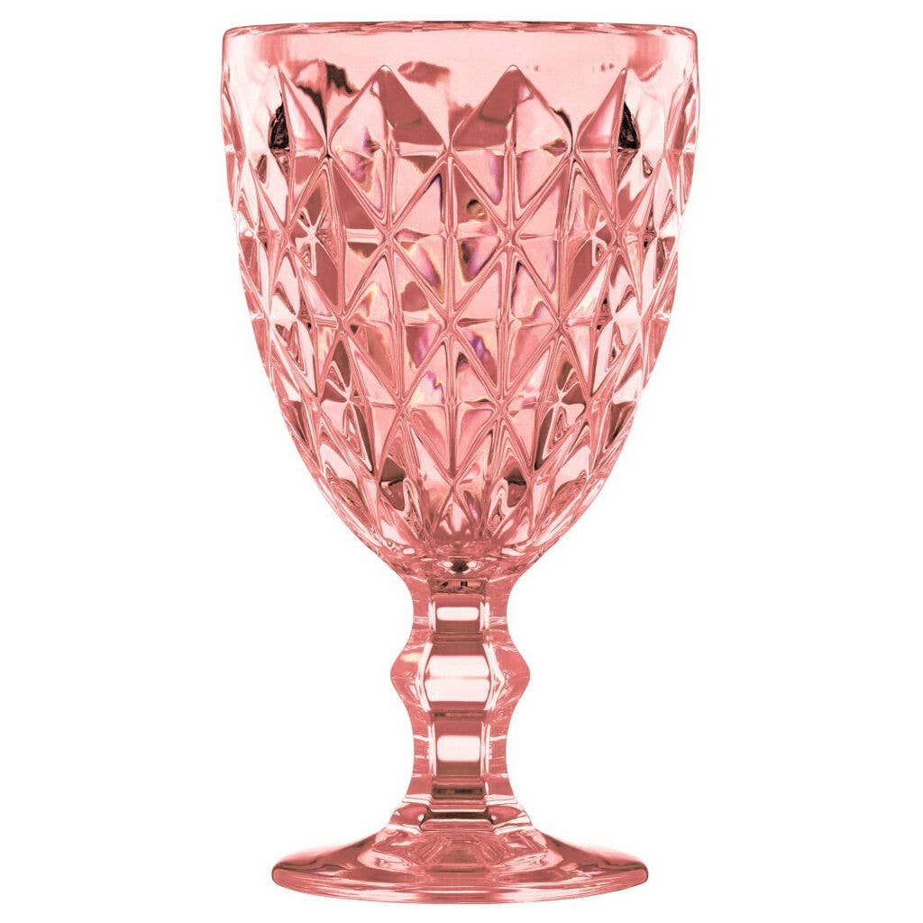 Pink Vintage Goblets Set of 6 11.33 fl oz