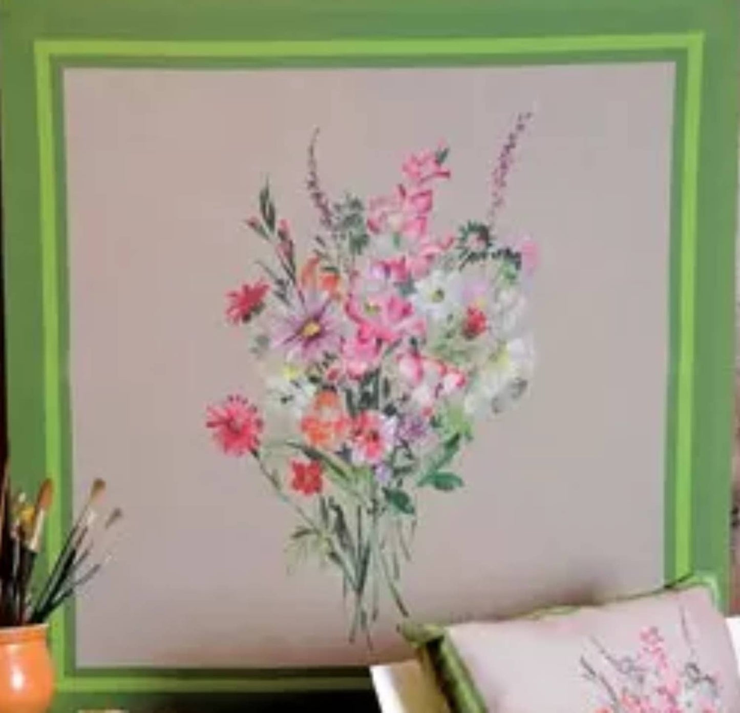 French Tablecloth Fleur le Bouquet or Fleur in Vase: Bouquet