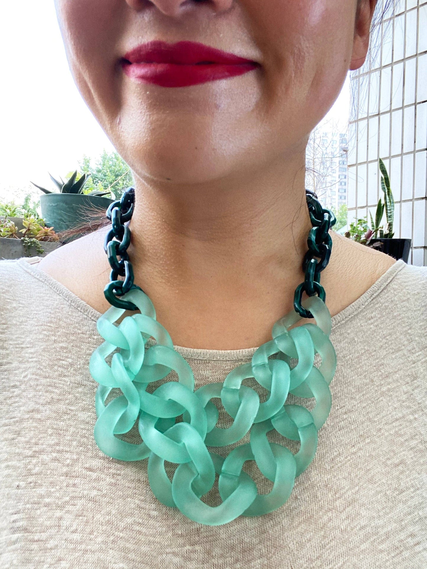 Infinite Colors Ivy Necklace -  Teal Ivy Green