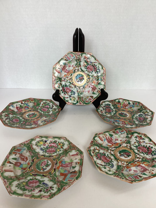 Zoo - Set of 5 - Rose Med. Square Dishes