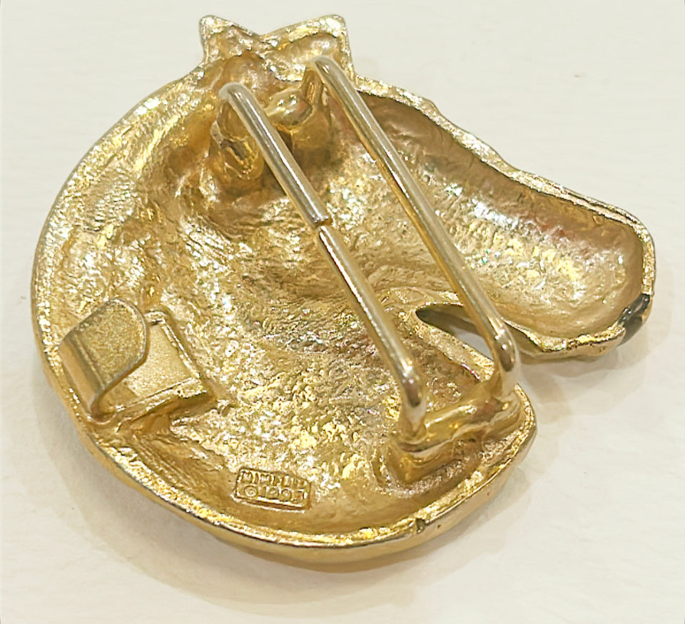 Vintage Zebra Head Belt Buckle