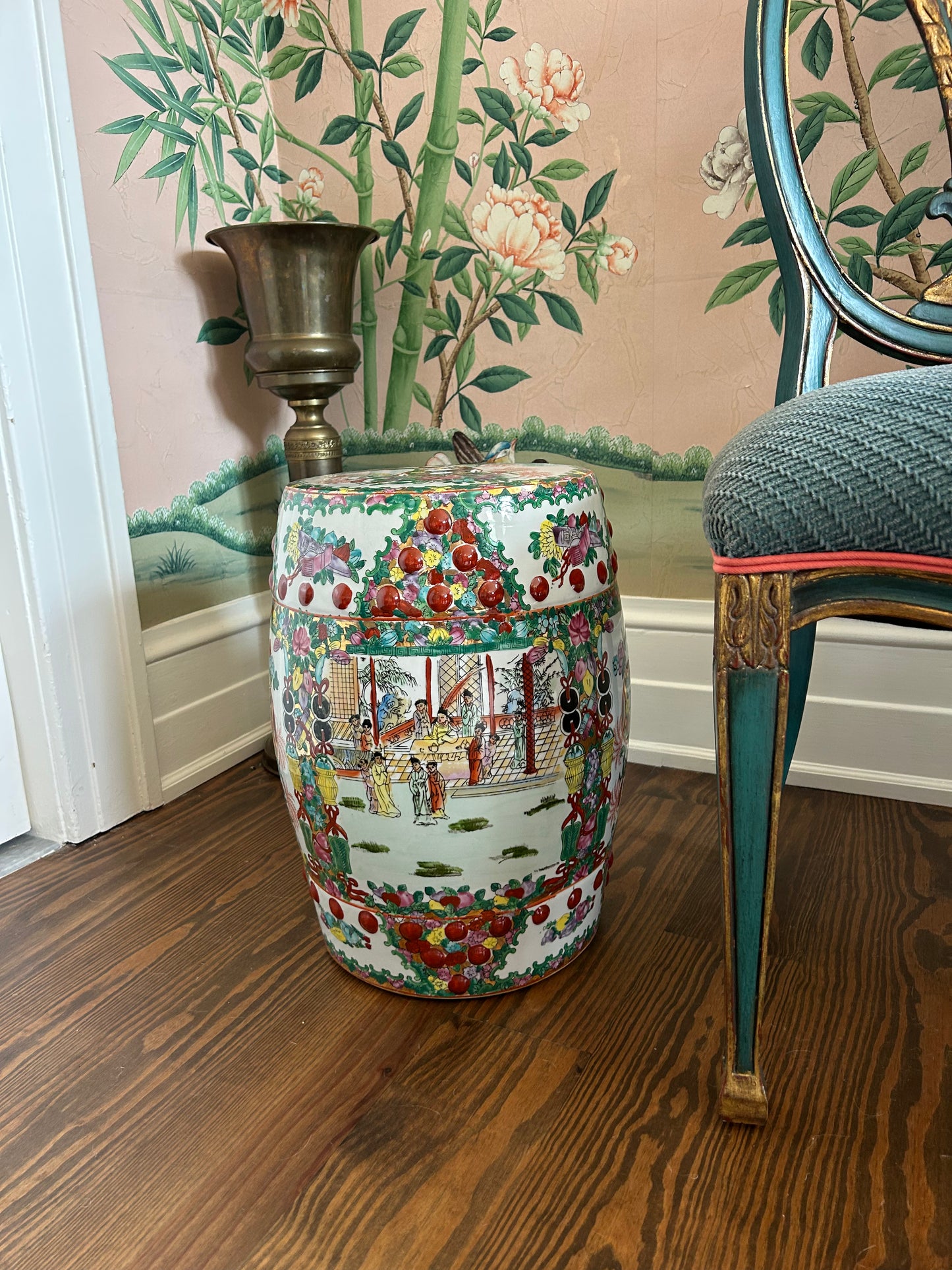 Jim - Rose Medallion Style Garden Stool