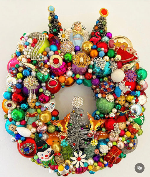 Custom Vintage Jewelry Wreath - Custom
