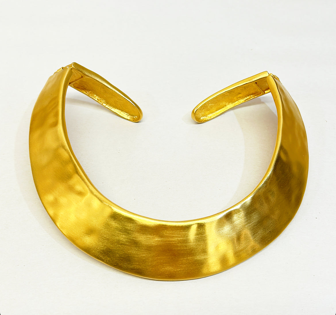 Vintage signed Givenchy 1980s gold collar style necklace.
