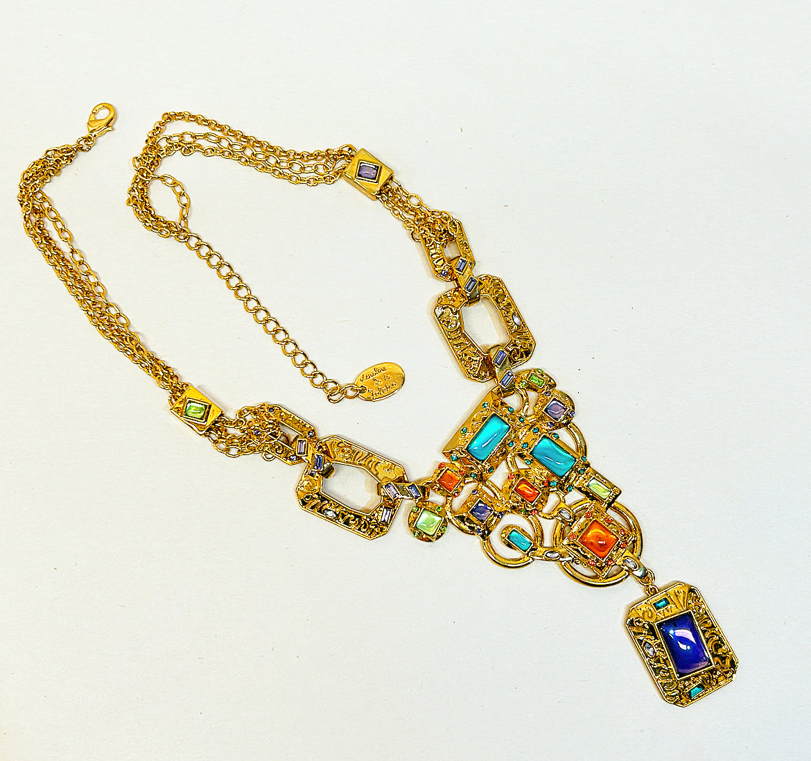 Rare vintage early 2000s signed LouLou De La Falaise statement necklace.