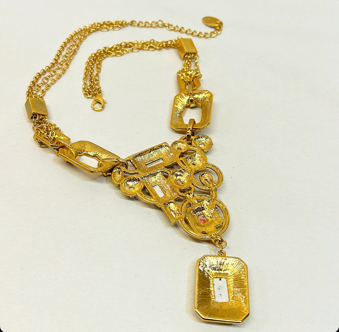 Rare vintage early 2000s signed LouLou De La Falaise statement necklace.