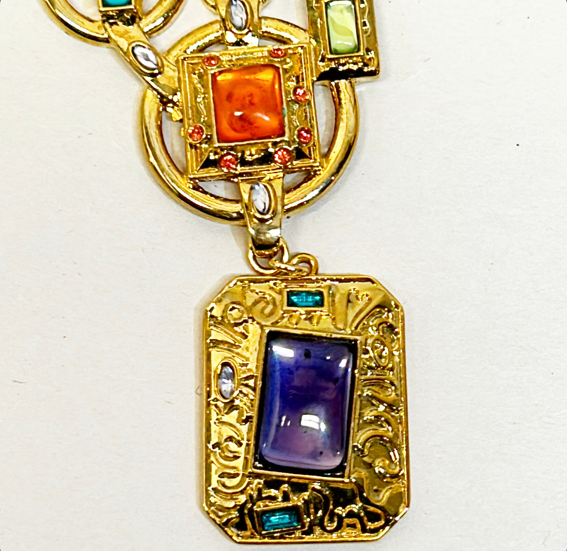 Rare vintage early 2000s signed LouLou De La Falaise statement necklace.