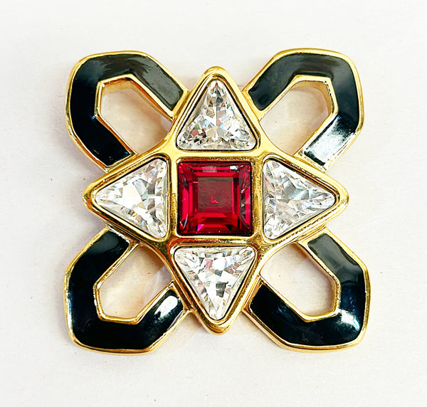 Maltese style MONET signed statement brooch from the 1990s.