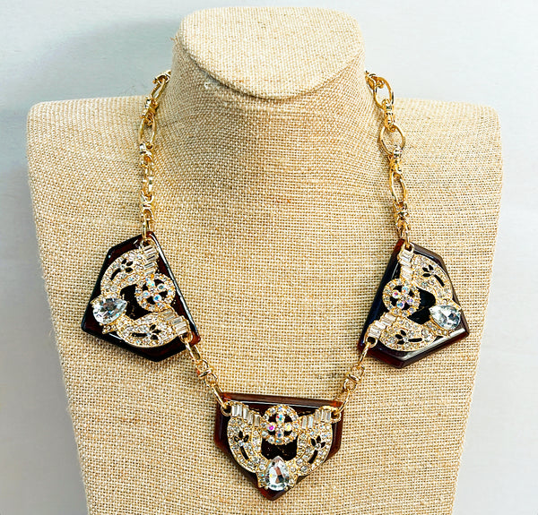 Newer signed statement necklace by Cara Couture.