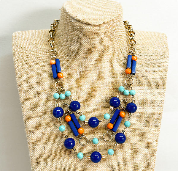 Fun summer style necklace vintage 90s by Talbots.