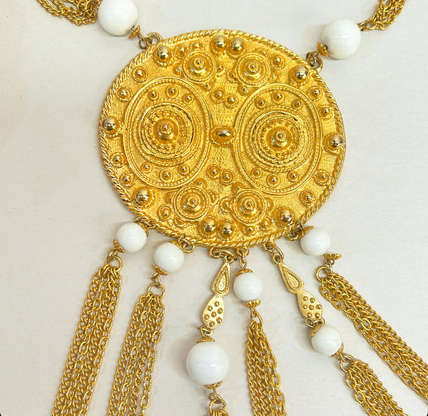 Fantastic rare 1960s mid-century style statement chic necklace.