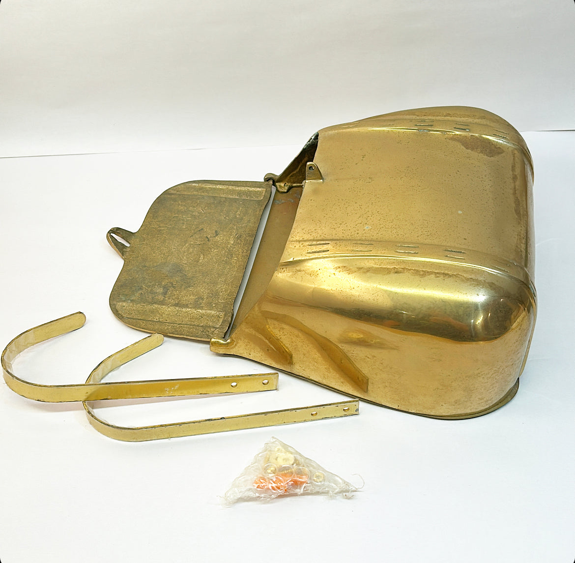 1970s solid brass wall mounted style mail box