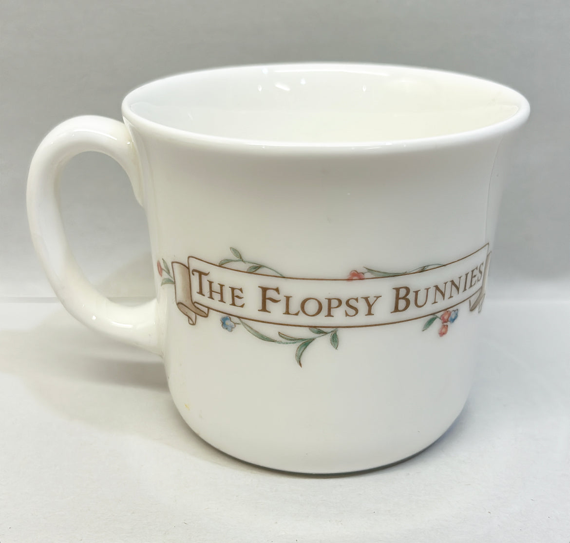 1980s vintage Beatrix Potter The Flopsy Bunnies mug with one handle