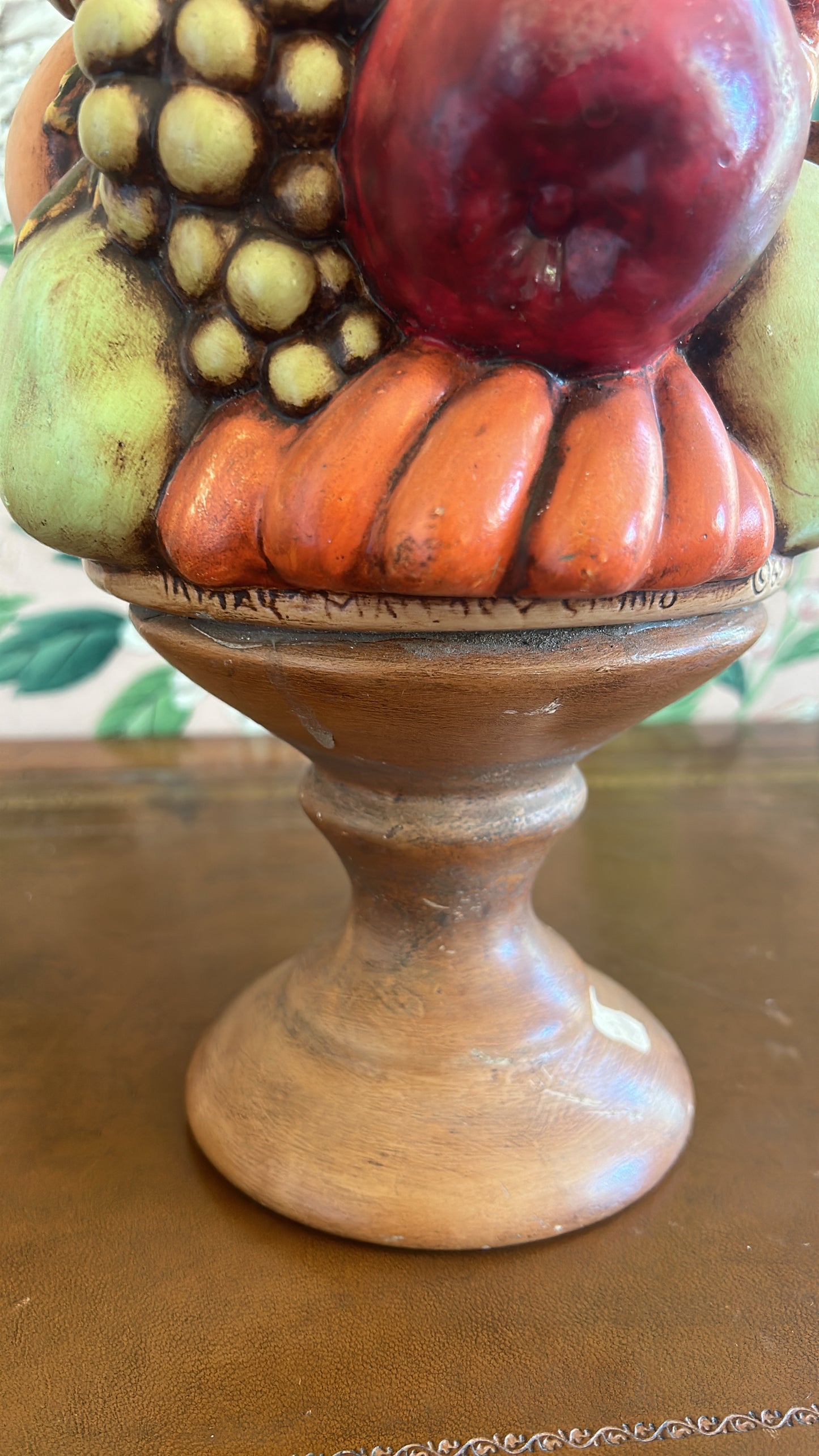 Vintage signed1962 fruit topiary.
