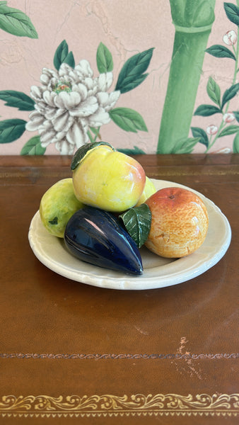 1960s vintage fruit topiary plate.