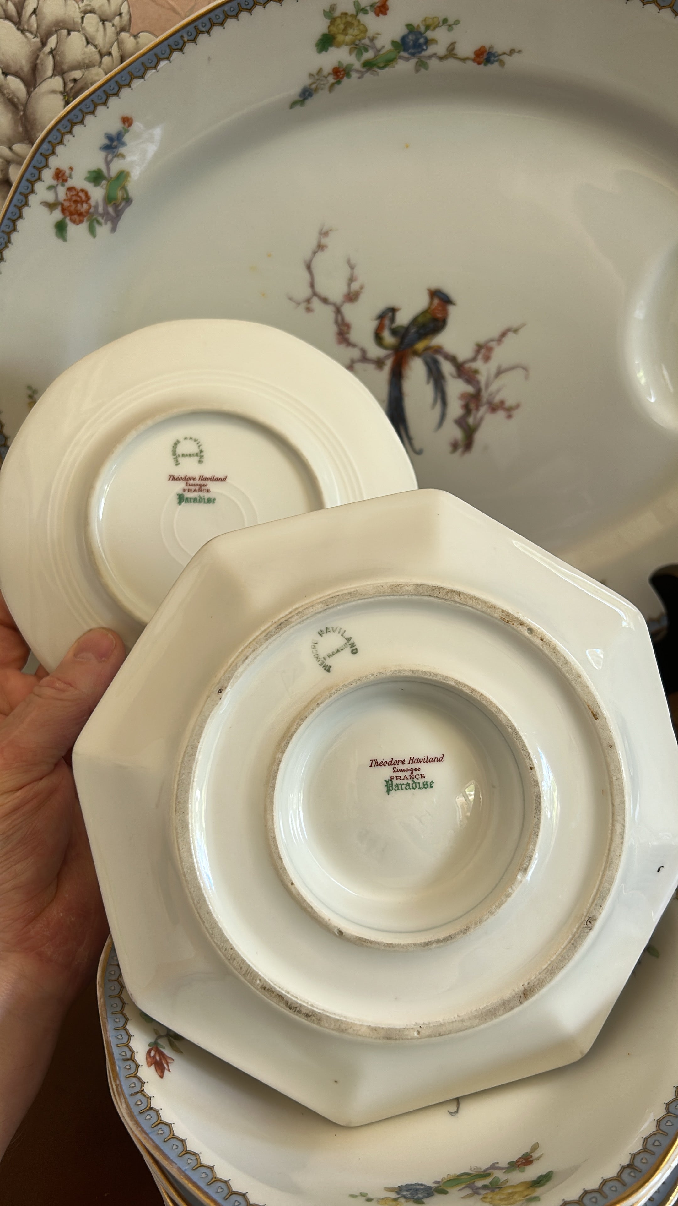 Antique collection of stamped Theodore Haviland Limoges France